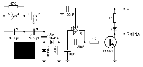 Detector de proximidad por electroest&aacute;tica 